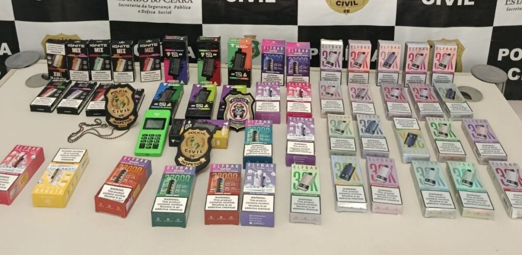 Cigarros eletrônicos: homem é preso por venda ilegal de vapes no Ceará, inclusive para adolescentes
