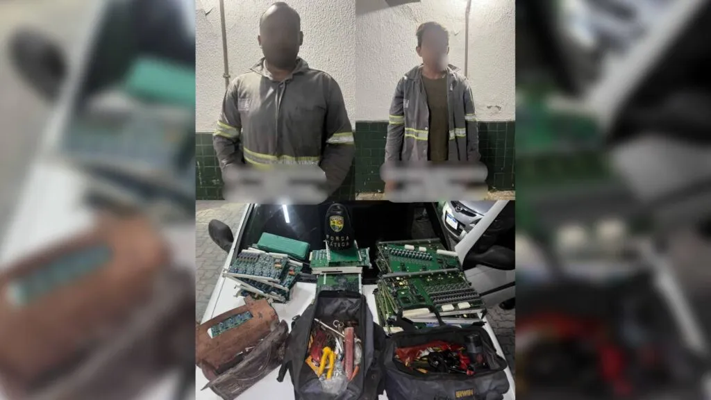 Dois homens são presos por furtar placas de telecomunicações avaliadas em R$ 750 mil em Fortaleza