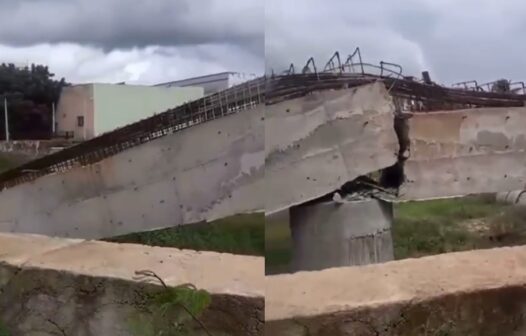 Ponte de mais de R$ 2 milhões desaba antes de ser inaugurada em Nova Russas, no Ceará