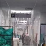 Cano rompe e forma “cachoeira” na UTI do IJF, em Fortaleza