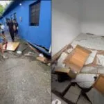 Casa tem afundamento de piso em vila a 500m de onde muro do Aeroporto caiu em Fortaleza 