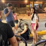 Corredor é atropelado por carro que invade canteiro central na Praia de Iracema, em Fortaleza