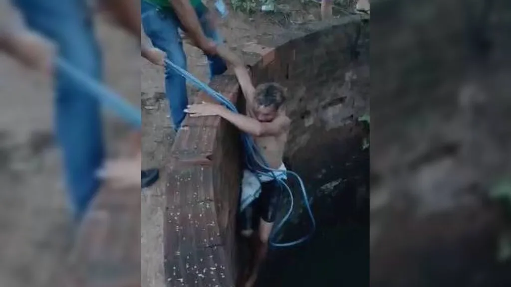Homem em situação de rua é resgatado após ficar preso em cacimba no Ceará