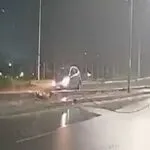 Vídeo registra momento em que cratera se abre em estrada no Ceará