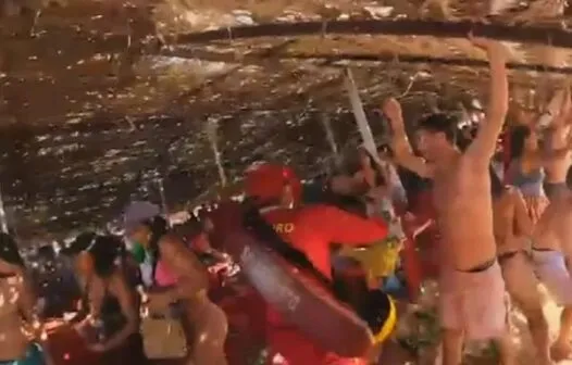 Vídeo: teto de restaurante desaba no Rio Araguaia