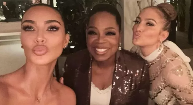 Kim Kardashian, Jennifer Lopez e Oprah posam juntas e ‘quebram a internet’