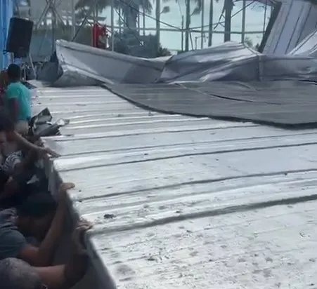 Teto de Santuário desaba durante distribuição de cestas básicas no Recife, deixando dois mortos e feridos