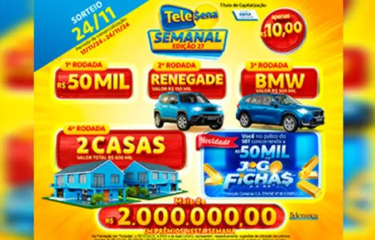Tele Sena Semanal: confira o resultado de hoje, domingo (24/11)
