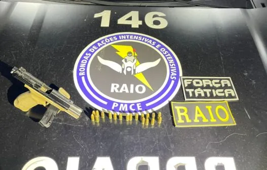 Homem com pistola é preso por porte ilegal de arma de fogo no Ceará