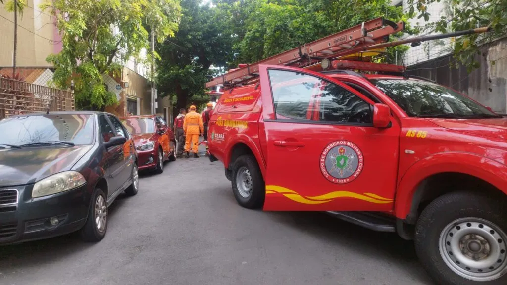Homem fica ferido em incêndio em apartamento no bairro Meireles, em Fortaleza