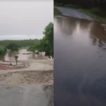 Estradas em município no interior do Ceará ficam alagadas após fortes chuvas na madrugada de quarta-feira (21)