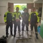 Jacaré é resgatado por agentes de trânsito na Praia do Cumbuco
