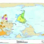 IBGE lança novo mapa-múndi com Hemisfério Sul no topo e Brasil ao centro