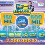 Tele Sena Semanal: confira o resultado de hoje, domingo (11/05)