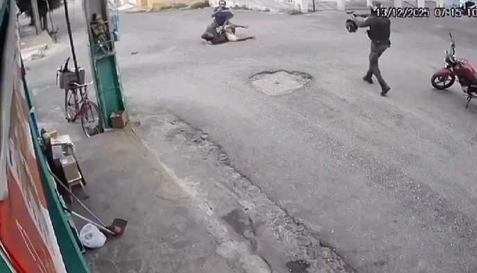 Sargento da PM salva homem de ataque a faca no Centro de Canindé no interior do Ceará