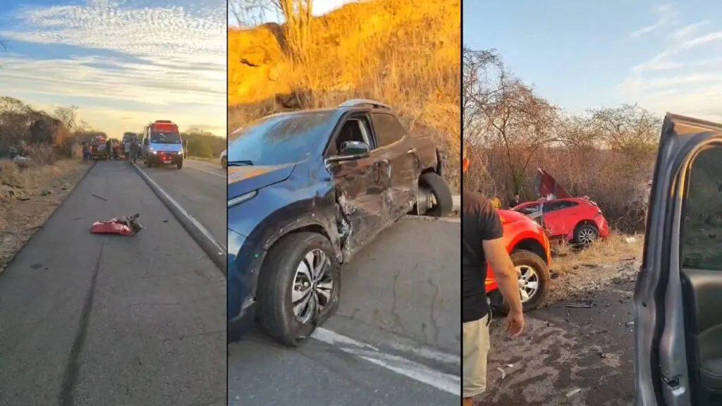 Acidente na BR-020 deixa três mortos e uma pessoa ferida em Canindé, no Ceará