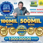 Tele Sena Semanal: confira o resultado de hoje, domingo (26/04)