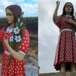 Estátua da Menina Benigna, do tamanho do Cristo Redentor, é inaugurada neste sábado (25) no Ceará