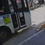 Mulher é atropelada por ônibus em Fortaleza e se levanta logo após impacto; veja o vídeo